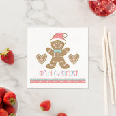 Serviette En Papier Pain d'épice de Noël Cookie Party Napkin (En situation)