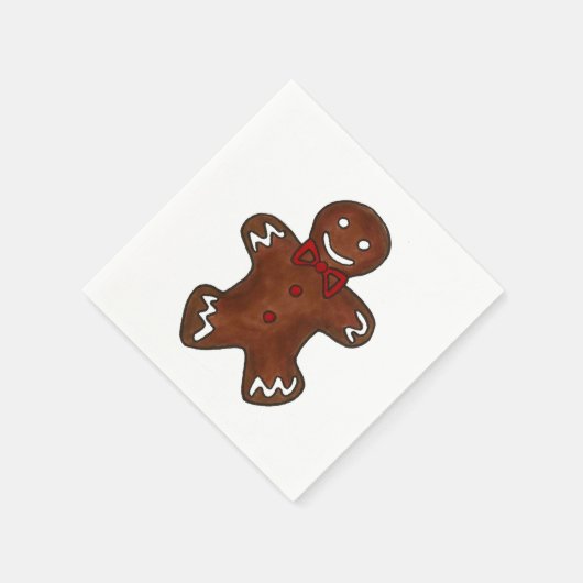 Serviette En Papier Pain d'épice Homme Noël Cookie Naples (Coin)