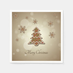 Serviette En Papier Pain d'épices Arbre de Noël