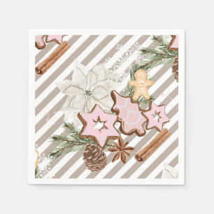 Serviette En Papier Pain d'épices Baby Shower de Noël