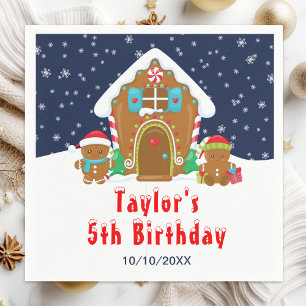 Serviette En Papier Pain d'épices décorant fête d'anniversaire Marine 