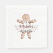 Serviette En Papier Pain d'épices Fille Ballerina Ballet Anniversaire (Devant)