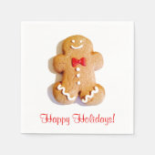 Serviette En Papier Pain d'épices Homme Cookies Fêtes Noël (Devant)