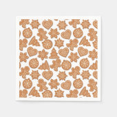 Serviette En Papier Pain d'épices Homme Cookies Noël mignon (Devant)