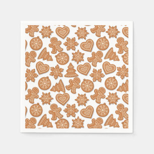 Serviette En Papier Pain d'épices Homme Cookies Noël mignon
