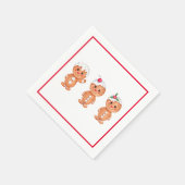 Serviette En Papier Pain d'épices homme Fête Noël saisonnier (Coin)