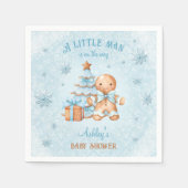 Serviette En Papier Pain d'épices Homme garçon Baby shower de Noël ble (Devant)