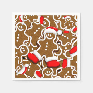 Serviette En Papier Pain d'épices homme Noël Père Noël