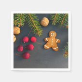 Serviette En Papier Pain d'épices Noël (Devant)