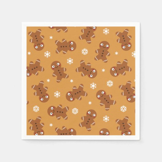 Serviette En Papier Pain d'épices Papier homme Napkin (Devant)
