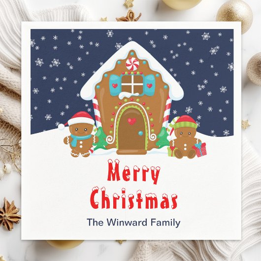 Serviette En Papier Pain d'épices Parti décorateur Marine Bleu et Roug