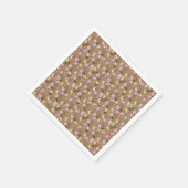 Serviette En Papier Pain d'épices rétro Deer Candycane Traite Noël (Coin)