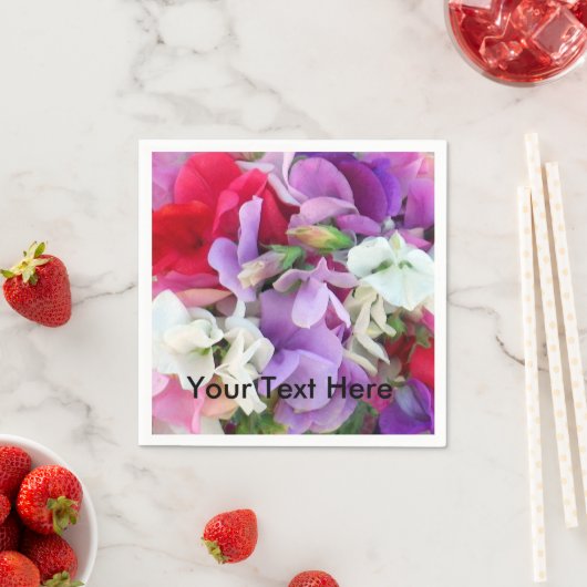 Serviette En Papier Pain doux Fleurs Napkin (En situation)