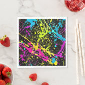 Serviette En Papier Paint Neon brillant (En situation)