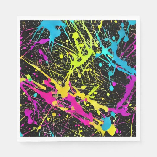 Serviette En Papier Paint Neon brillant (Devant)