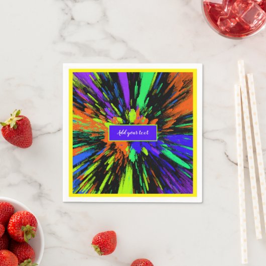 Serviette En Papier Paint Neon Splash (En situation)