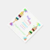 Serviette En Papier Paint Party Invitation, Art Party, Anniversaire (Coin)