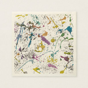 Serviette En Papier Paint Splath Splash Papier coloré serviettes