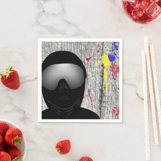 Serviette En Papier Paintball Party Papier Cocktail Napkin (En situation)