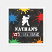 Serviette En Papier Paintball Splatter Anniversaire Garçons Ados (Devant)
