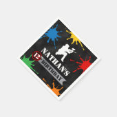 Serviette En Papier Paintball Splatter Anniversaire Garçons Ados (Coin)