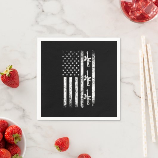 Serviette En Papier Paintball USA Flag Paintball Player Paintball Mark (En situation)