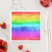 Serviette En Papier Painted Rainbow (En situation)