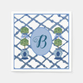 Serviette En Papier Painted Topiary Chinoiserie Ginger Jars Jar  (Devant)