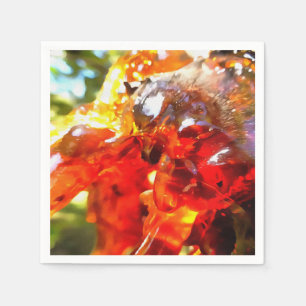 Serviette En Papier Painti Abstrait Abstrait de l'arbre d'abricot
