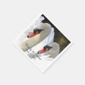 Serviette En Papier Paire de cygnes (Coin)