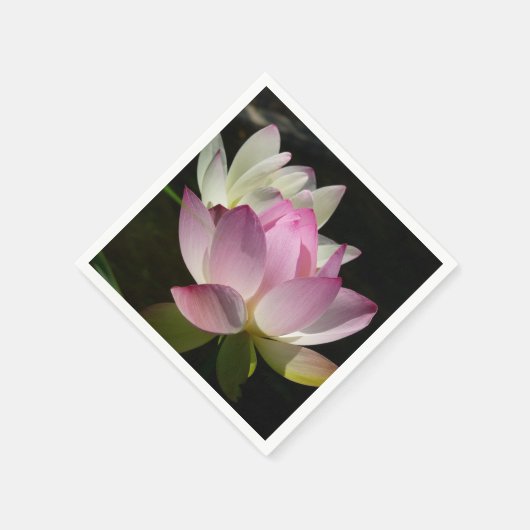 Serviette En Papier Paire de fleurs de Lotus II (Coin)