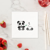 Serviette En Papier Paire de mignons petits pandas (En situation)