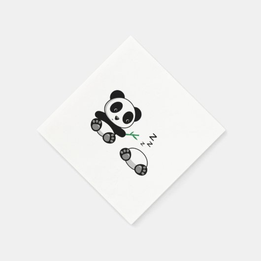 Serviette En Papier Paire de mignons petits pandas (Coin)