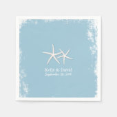 Serviette En Papier Paire rustique de mariage de Starfish Beach (Devant)