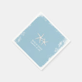 Serviette En Papier Paire rustique de mariage de Starfish Beach (Coin)
