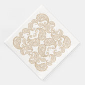 Serviette En Papier Paisley Floral Design (Coin)