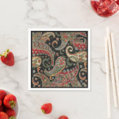 Serviette En Papier Paisley Fractal (En situation)