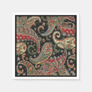Serviette En Papier Paisley Fractal