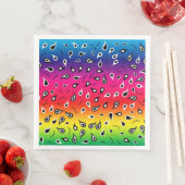 Serviette En Papier Paisley Rainbow (En situation)