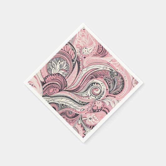Serviette En Papier Paisley Rose Le Studio Home (Coin)