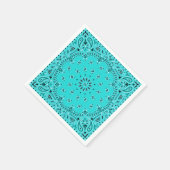 Serviette En Papier Paisley Turquoise Bandana Scarf BBQ Pique-nique Na (Coin)