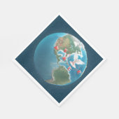 Serviette En Papier Paix de Noël avec la colombe blanche (Coin)