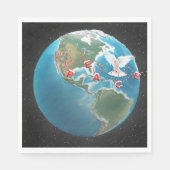 Serviette En Papier Paix de Noël avec la colombe blanche (Devant)