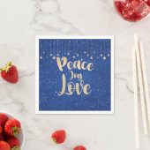 Serviette En Papier Paix Joie Amour avec étoiles (En situation)