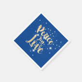 Serviette En Papier Paix Joie Amour En Étoiles (Coin)