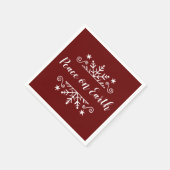 Serviette En Papier Paix sur terre avec flocon de neige (Coin)