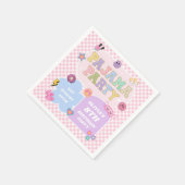 Serviette En Papier Pajama Party Preppy Varsity Patch Anniversaire (Coin)