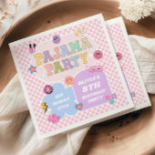 Serviette En Papier Pajama Party Preppy Varsity Patch Anniversaire