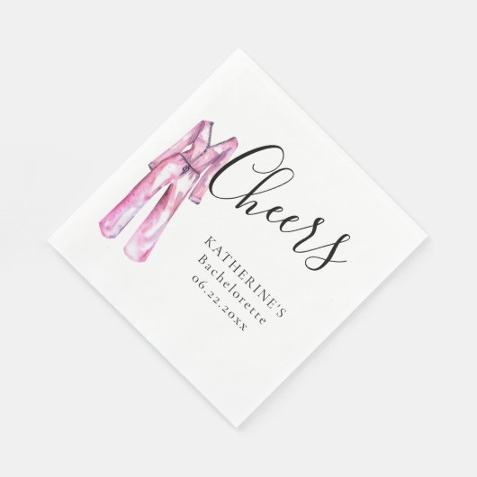 Serviette En Papier Pajamas Prosecco Chic Bachelorette Party Personnal (Coin)