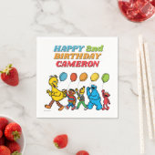 Serviette En Papier Pal de rue Sésame | Ballons d'anniversaire (En situation)